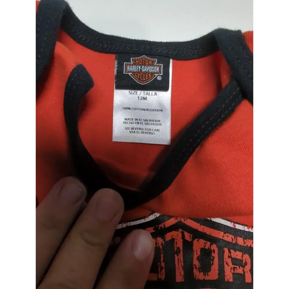 Infant HARLEY DAVIDSON Outfit Body Suit North Tonawanda, New York NY SIZE 12 M